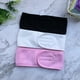 thumbnail image 1 of Diademas faciales para Spa (blanco, negro, rosa), envoltura de baño para ducha de maquillaje, diadema deportiva, toalla elástica de felpa con cinta mágica, 6 uds., 1 of 5