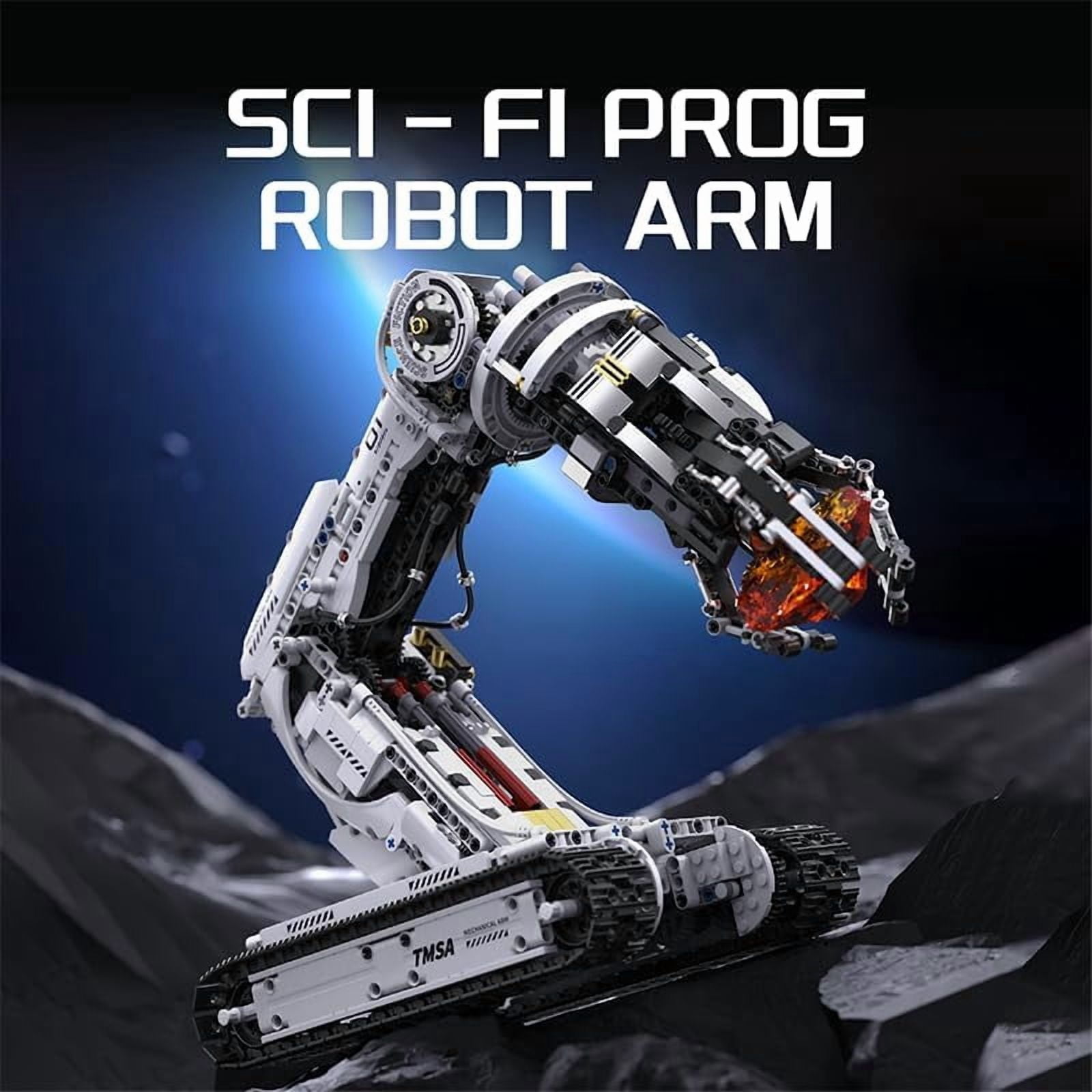 Technical Tracked Robot Arm Building Block Kits,STEM Educational Toys,Upgraded Version Remote & APP Controlled  Technical Robotic Arm Set for Adult(1468Pcs)