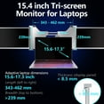 thumbnail image 4 of Docooler Portable Triple-screen Monitor 15.4 inch Easy Installation 1920*1080 Resolution for 15-17 inch Laptop Expansion Screen, 4 of 7