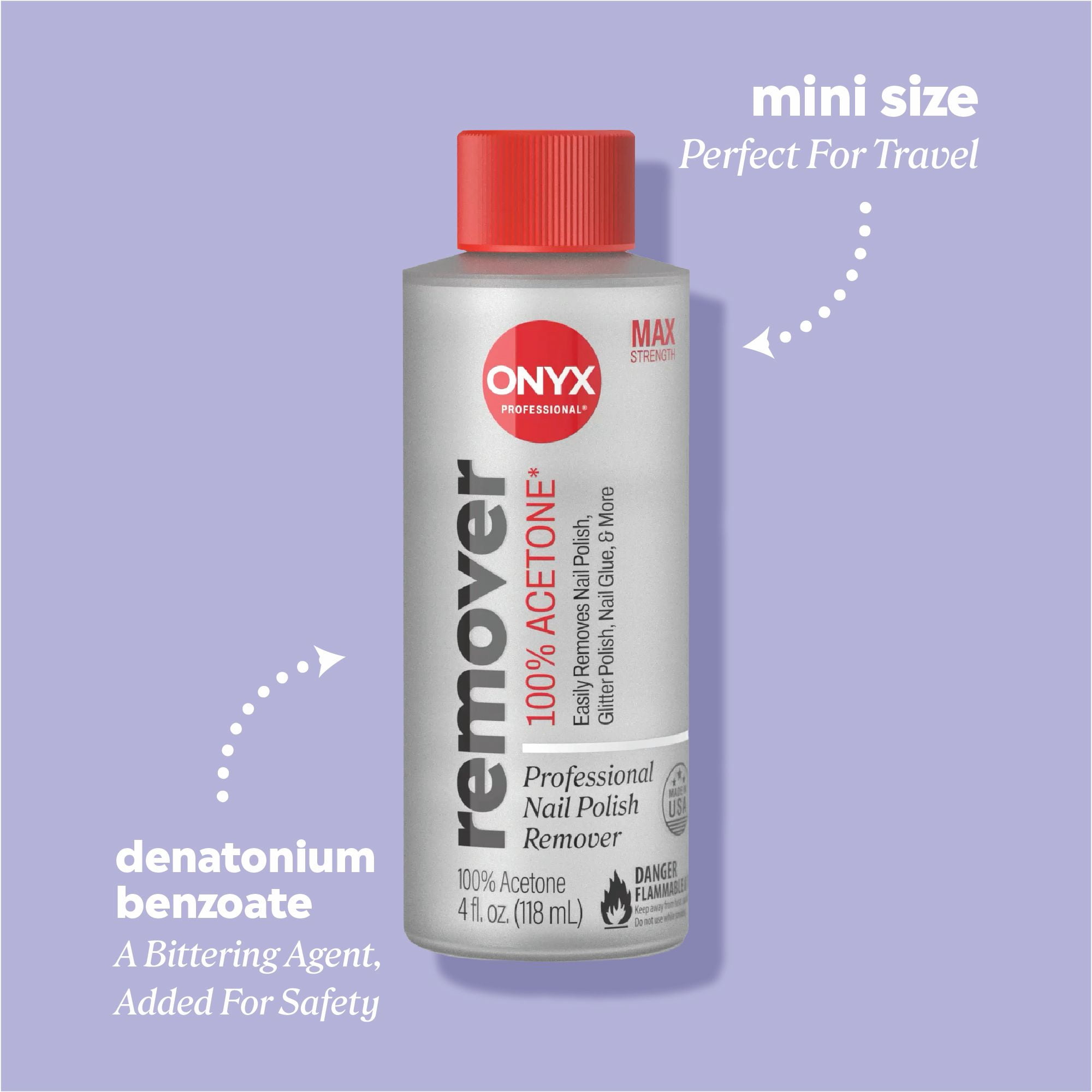 ONYX Professional 100% Acetone* Nail Polish Remover  4 fl oz