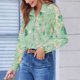 thumbnail image 2 of TaTaai Women Casual Printed Long Sleeve Collared Shirt Button Down Blouse Ladies Daily Commute Festival Event Wear Soft Breathable Non See Through Stylish Comfortable Top Gift, 2 of 6