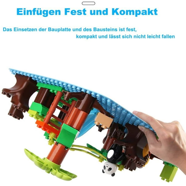 Lot de 2 pièces compatibles avec la grande plaque de construction Lego Duplo,  jouets créatifs préscolaires, vert 