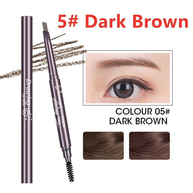 Lápiz De Cejas Doble Tinte Natural De Larga Duración Tatuaje Sello Cosméticos Impermeables Gao Jiahui unisex