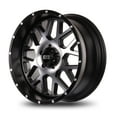 thumbnail image 3 of 20x9 Mudder Trucker MT859 Mutiny Black with Machined Face 5x127 5x5 ET0 wheel rim, 3 of 5