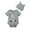 Gray, variant on 1 Months Baby Boys Romper 3 Months Boys One-piece Bodysuit Bear Print Newborn Boys Short Sleeve Bodysuit with Hat Black
