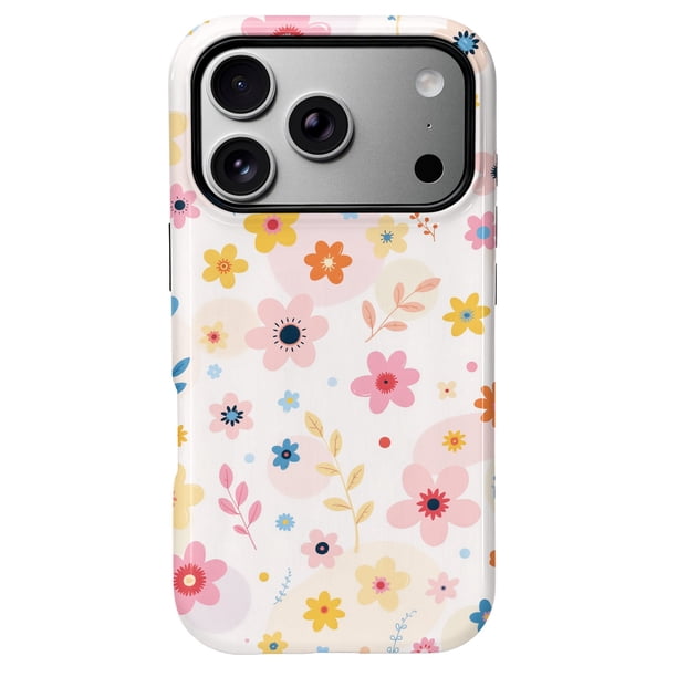 SKLYDDI Funda para iPhone 13 con Flores Rosas y Puntos
