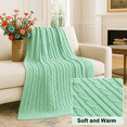 thumbnail image 4 of Cotton Throw Blanket – 100% Cable Knit Throw for Couch, Sofa or Bed, Soft & Lightweight, Machine Washable,Decorative Blanket for All Seasons, 4 of 5