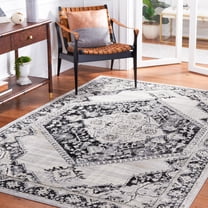 SAFAVIEH Brentwood Jervis Oriental Area Rug, Black/Ivory, 5'3" x 7'6"
