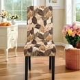 thumbnail image 3 of TSOVTHRID Brown Leaf Print 7 Pieces Set Tablecloth and Chair Covers for Banquet Party Decor Washable Rectangle Table Cloth and Dining Chair Slipcovers for Dining Room, 3 of 6