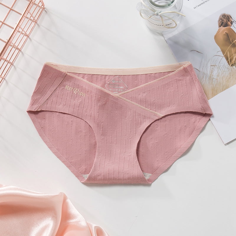 Coogo Women Cotton Antibacterial Low Waist Maternity Underwear