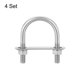 thumbnail image 3 of U-Bolts redondos, 4 juegos de 51mm (2.01") de ancho interior, 85mm de longitud, M10, U Clamp Bolt de acero inoxidable 304 con tuercas y placas, 3 of 5