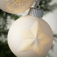 thumbnail image 2 of Illuminated Star-Snowflake White 3.5"H Ceramic Set of 2, 2 of 2