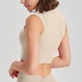 thumbnail image 5 of Women's Sports Bras High Elasticity Shock-absorbing Sports High Neck Fixed Cup Yoga Drying Bra Sports Bra Brown S, 5 of 5