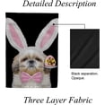 thumbnail image 4 of SKYSONIC Cute Shitzu Dog with Rabbit Ears Double-Sided Printed Garden House Sports Flag 12x18in Polyester Decorative Flags for Courtyard Garden Flowerpot, 4 of 7