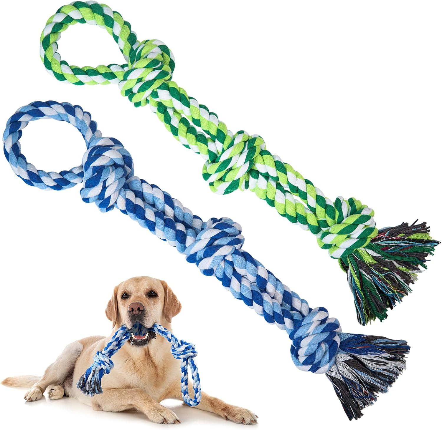 Tether Ball For Dogs Dental Chew Toys 6-Pack Dog Rope Toys For Medium Dogs  - For Dog Rope Toys For Aggressive Chewers