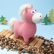 thumbnail image 2 of Lindo poni de juguete, caballo de peluche rosa, caballo de lana para tejer, divertido adorno de poni, regalo de poni, miniestatua de caballo, cola de melena de peluche marrón, regalo de la buena suert, 2 of 6
