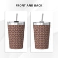 thumbnail image 3 of PAYOHTO Coffee Coloured Flowers Insulated Stainless Steel Tumbler 12 oz Thermos Come with Straw Kids Leak-Proof Travel Mug Cup, 3 of 7