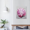 thumbnail image 3 of COMIO  Pink Art Quality Simple Conch Coast Wood Grain Canvas Wall Girl Bedroom Frame Art Home Decoration Pink Starfish Wall Decoration, 3 of 4