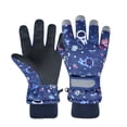 thumbnail image 2 of CUZIBR Kids Winter Gloves Windproof Warm Thick Ski Gloves Waterproof Snowboarding Skating Cycling Comfortable Thermal Mittens For Children Outdoor,Navy,S, 2 of 5
