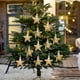 thumbnail image 5 of pstuiky Decoración para árbol de Navidad de plástico galvanizado juego de 12 piezas estrella de cinco puntas luz mate colgante para árbol de Navidad adornos colgantes, 5 of 7