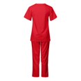 thumbnail image 4 of Women Men Medical Doctor Uniform Scrub Tops Pants Set Nurse Dentist Hospital Suit, 4 of 5
