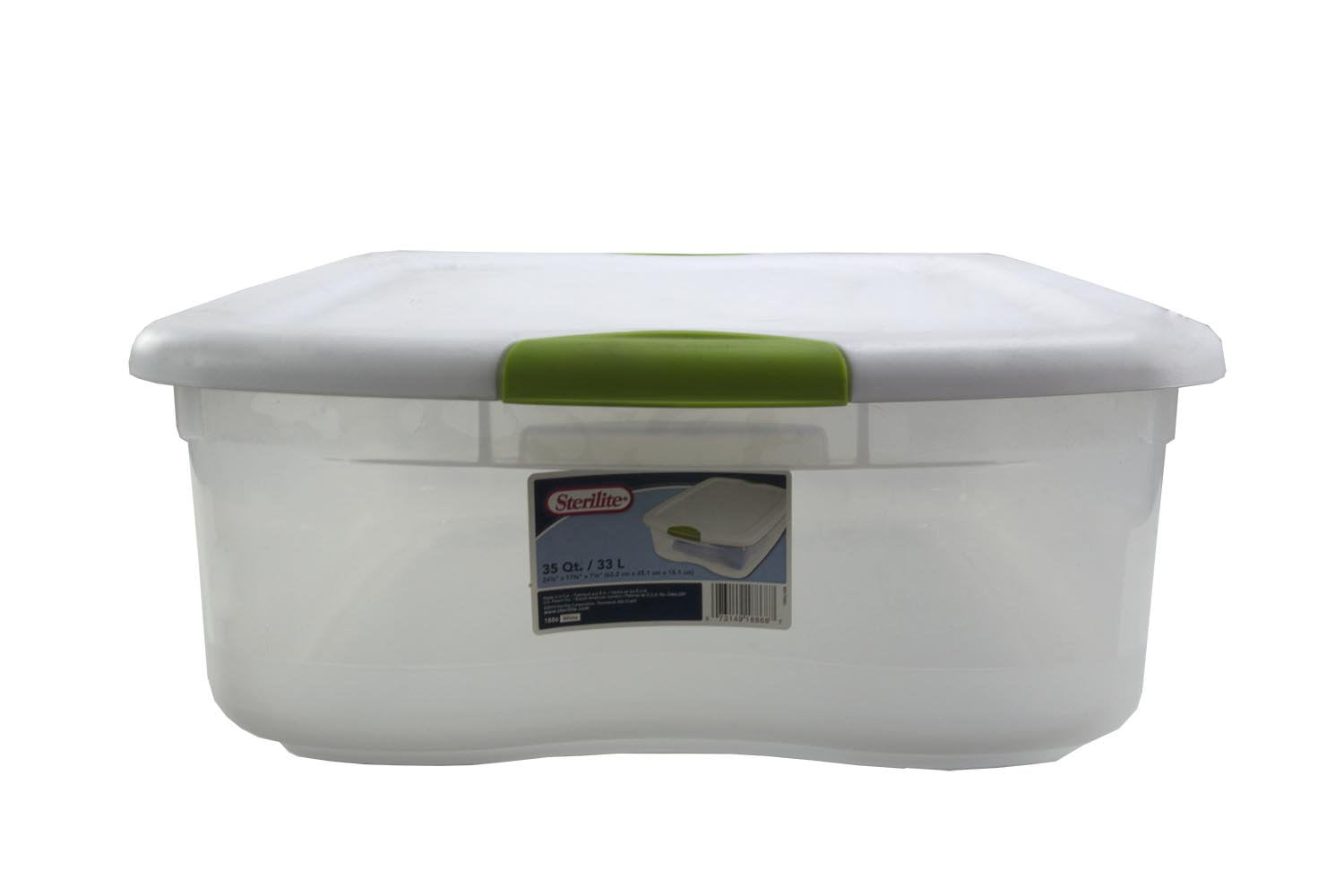 New Sterilite 18868006 35 Quart Clear Storage Tote Box W Latching Container Lid