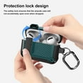 thumbnail image 3 of Case for Airpods Pro Case Cover with Lock Lid, Protective Cover Compatible with Airpod Pro Case for Men Women, Shockproof Shell for Air Pods Pro Charging Case (AirPod Pro Not Included) (Green), 3 of 7