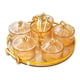 thumbnail image 4 of Bandeja de frutas secas, plato para servir dividido con asa, tarro para , recipiente para secos para banquete, accesorios de regalo, Ámbar, 4 of 8