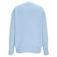 thumbnail image 4 of Hxshgdsn Womens Cropped Cardigan Sweaters Long Sleeve Button Knit Jacket Casual Fall Trendy Outerwear Blue M, 4 of 4