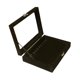 thumbnail image 4 of Caja de almacenamiento de collares, caja de almacenamiento de joyería de mesa con múltiples ganchos, caja para presentación de joyería con cerradura Negro S, 4 of 9