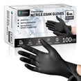 thumbnail image 1 of Guantes desechables de nitrilo PROMEDIX P negros, 6 mil, 100 unidades, 1 of 6