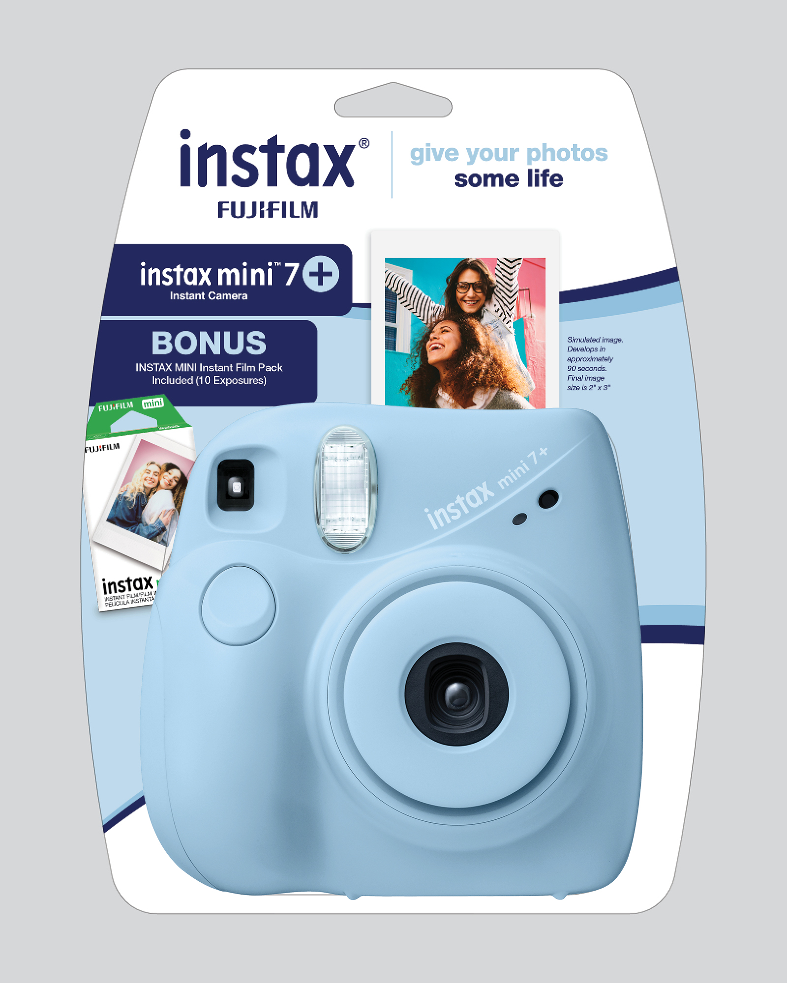 Fujifilm INSTAX Mini 7+ Exclusive Blister Bundle with Bonus Film, Light Blue - image 3 of 5