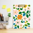 thumbnail image 2 of FORMRS Acrylic Clipboard with Low Profile Clip Standard A4 Letter Size, 12.5" x 9", Retro Orange Floral, 2 of 8