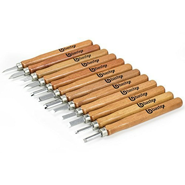 HAWERK Wood Chisel Sets - Wood Carving Chisels with Premium Wooden Case - Includes 6 Pcs Wood Chisels & 2 Sharpening Stones