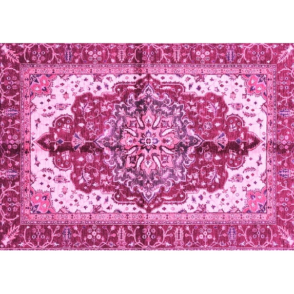 Ahgly Company Indoor Rectangle Persian Pink Traditional Area Rugs, 5' x 7'