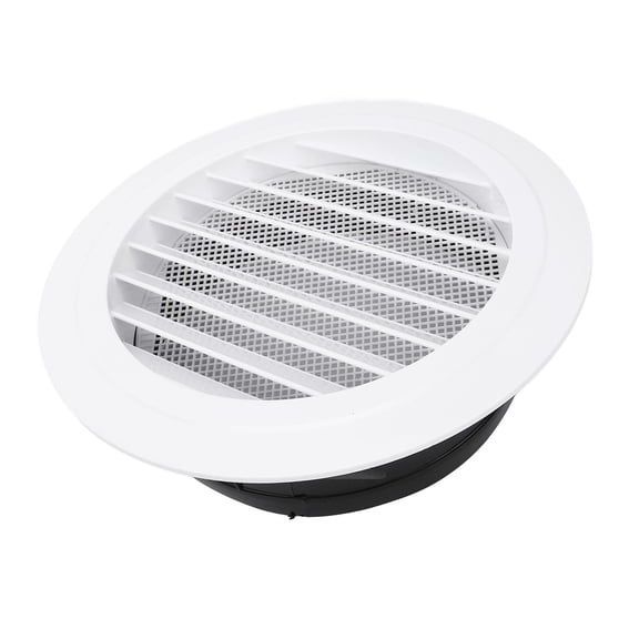 YAHHU 200mm White ABS Round Slant Louver Vent Cover – Weather‑Proof, Dust‑Resistant, Easy‑Clean, Ideal for Bathroom, Kitchen & Office