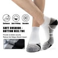 thumbnail image 3 of LWFBDTK Men’s Low Cut Ankle Socks, Breathable Cushioned Athletic Socks, 6 Pack, Fits Shoe Size 3.5-7, White, 3 of 6