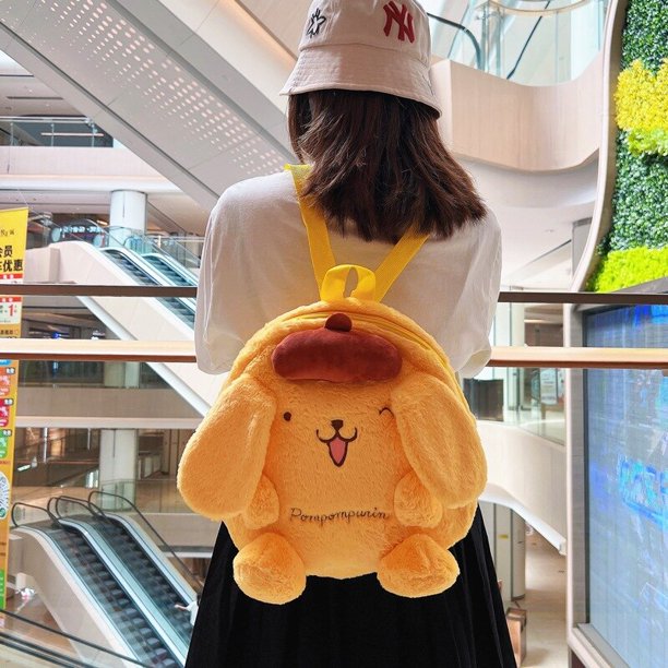 Sanrio Plush Backpack Cinnamoroll Kawaii My Melody Plushie Kuromi Bag Purin Dog Anime Backpacks for Girls Stuffed Toy Kid Gifts28 X 30 X 8 cm Gong Bohan LED