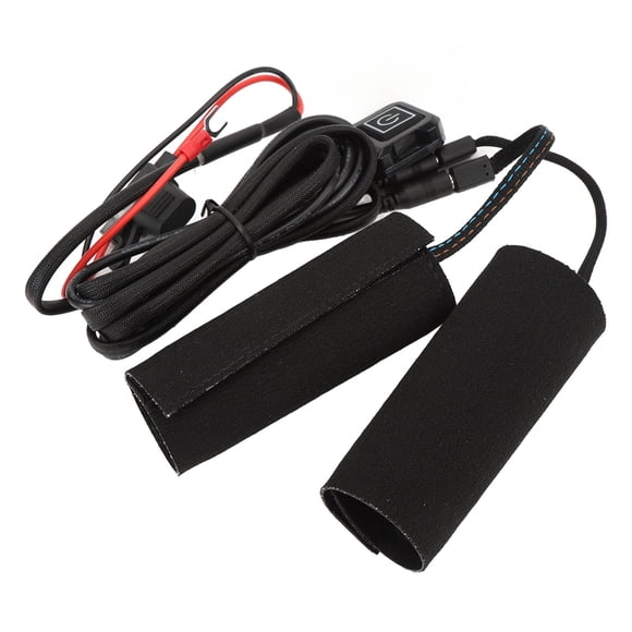 Motorcycle Heated Grip Cover Pad, Water Resistant 12V Handlebar Grip Warmer Wearproof Easy To Install for Winter