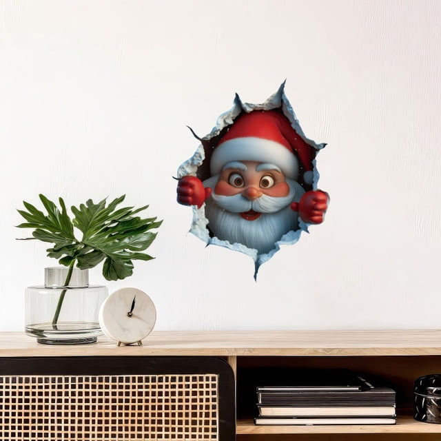 RKSTN Santa Reindeer Christmas Sticker B with Pearl Curling Rod