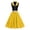 Yellow, variant on Qiopertar Women's Retro Polka Dot Print Dress Wedding Guest Cocktail Party Sleeveless Round Neck A-Line Floral Casual Elegant Dress, Blue S