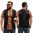 thumbnail image 5 of VeFlora Men's Oktoberfest Outfits, Short Sleeve Button Down Oktoberfest Shirts for Men, Casual Top for Oktoberfest, Party and Festival Wear(Brown/XXXXXL), 5 of 8