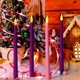 thumbnail image 2 of 4 Pieces LED Flameless Advent Candle Set Purple and Pink Advent Taper Candles for Christmas Advent Rituals, Casting Chimes, Spells, 2 of 5