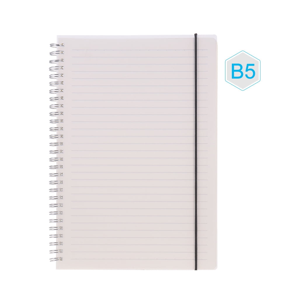 B5 Coil Notebook Spiral Notebooks with Elastic Band 8mm Lined Pages