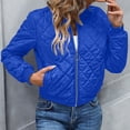 thumbnail image 6 of ZUKMRJPC Women's Quilted Jackets Stand Collar Lightweight Casual Bomber Jacket Fall Winter Full Zip Warm Solid Color Cropped Coats, 6 of 9