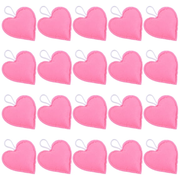 20 Pcs Pink Valentines Heart Ornament Home Wall Decor Hands Sculpture Day Ornaments Girl