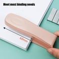thumbnail image 4 of Manual Stapler, Energy Saving Portable, Binding Machine, Sturdy Plastic Metal, for Office Student Use, Classroom Desktop Stapler | Pink KTFgvq, 4 of 8