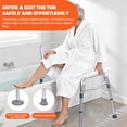 thumbnail image 4 of 5-Level Adjustable Bath and Shower Transfer Bench, Bathtub Shower Chair with Suction Cup Feet for Seniors, 300lb Load Capacity, 4 of 8