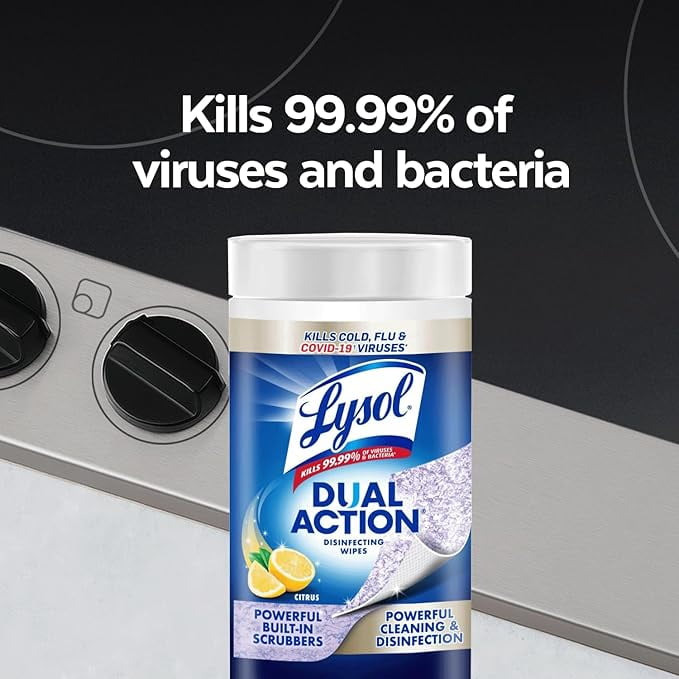 Lysol® Disinfecting Wipes - Dual Action, 75 ct