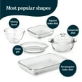 thumbnail image 3 of Libbey Baker’s Basics 5 Piece Glass Baking Dish Set with 1 Lid, Stackable, Clear Versatile Casserole Dish Set, Baking Glassware Set for Food Prep, 3 of 3